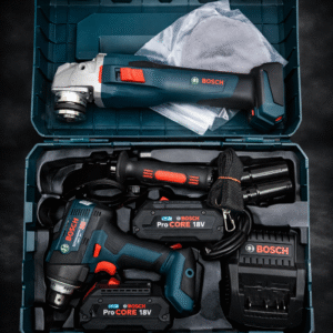 🔧 Bosch Professional 18V Комплект – Ъглошлайф + Винтоверт + Батерии + Куфар